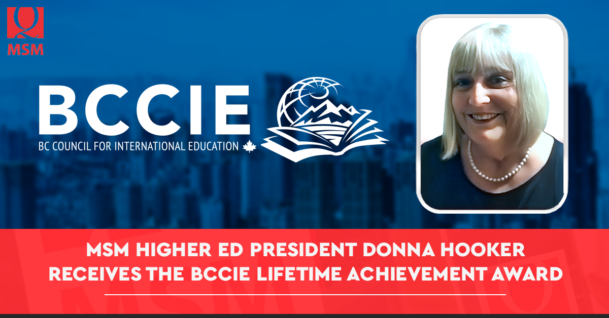 Donna receives the BCCIE Award